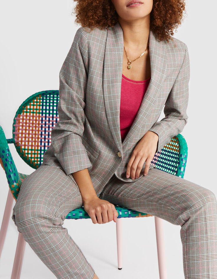 Americana beige a cuadros I.Code-1