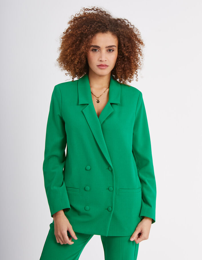 Veste de costume vert prairie boutonnage croisé I.Code - I.CODE