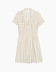 Robe blanc cassé à rayures verticales I.Code-1
