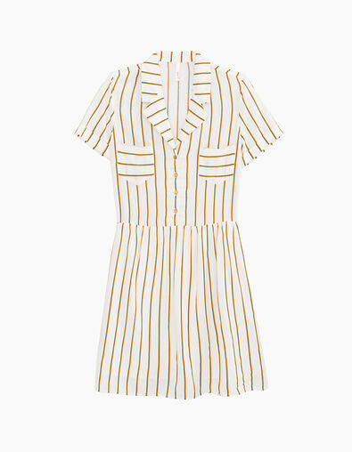 Robe blanc cassé à rayures verticales I.Code