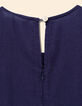 Navy Embroidered Jumpsuit for Women-5