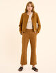 Jean large camel longueur cropped I.Code-4