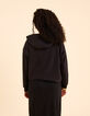 Sweat noir à capuche monogramme doré I.Code-5