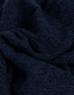 Marineblaue durchbrochene kurze STRICKJACKE f&uuml;r Damen-9