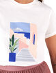 I.Code white landscape image T-shirt-5