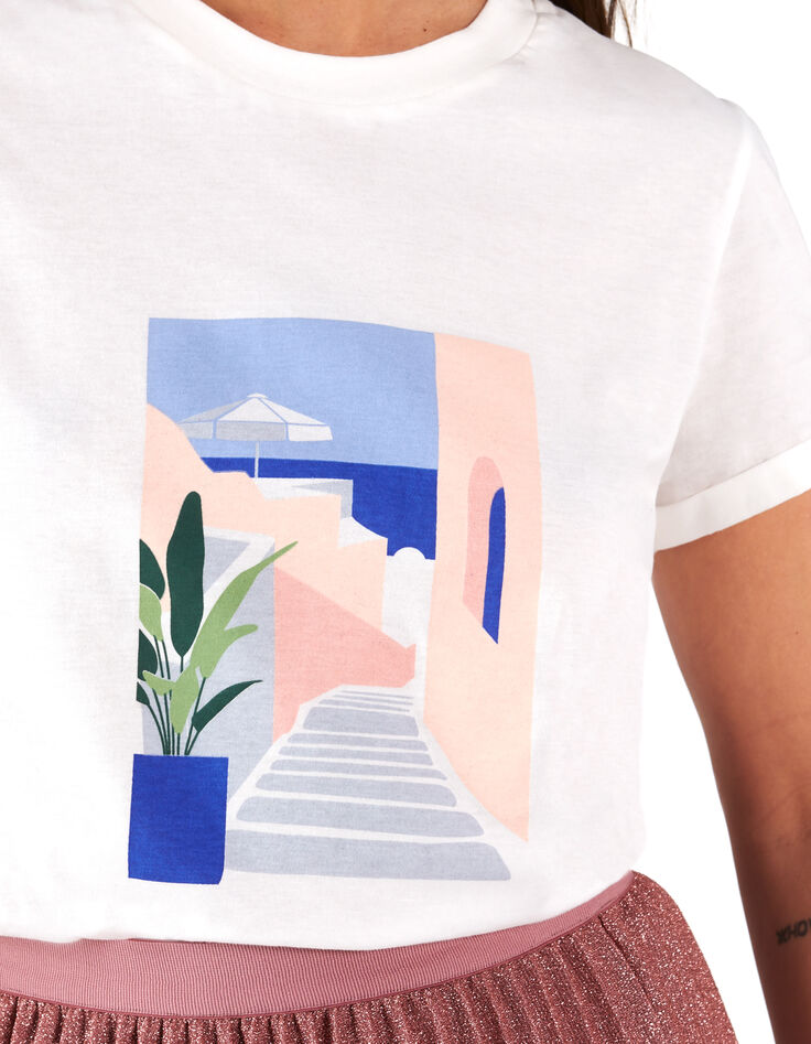 I.Code white landscape image T-shirt-5 I.Code white landscape image T-shirt-5