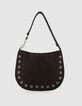 Die Tasche aus braunem Leder f&uuml;r Damen mit &Ouml;senverzierung-1