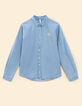 Blaues Jeanshemd doppelte Herzstickerei I.Code-8