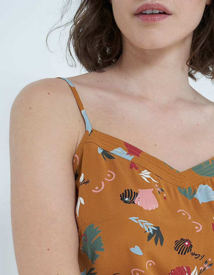 Top mélèze esprit lingerie imprimé ludique I.Code-2