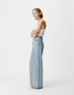 Blaue Jeans mit hoher Taille und weitem Bein f&uuml;r Damen-2
