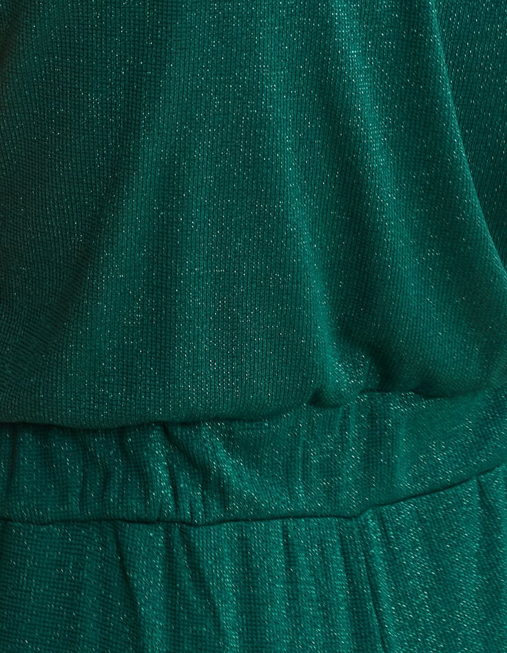 Combinaison-pantalon verte lurex nid d'abeille I.Code-6