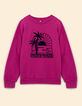 Sweat rose coucher de soleil velours floqué I.Code-7
