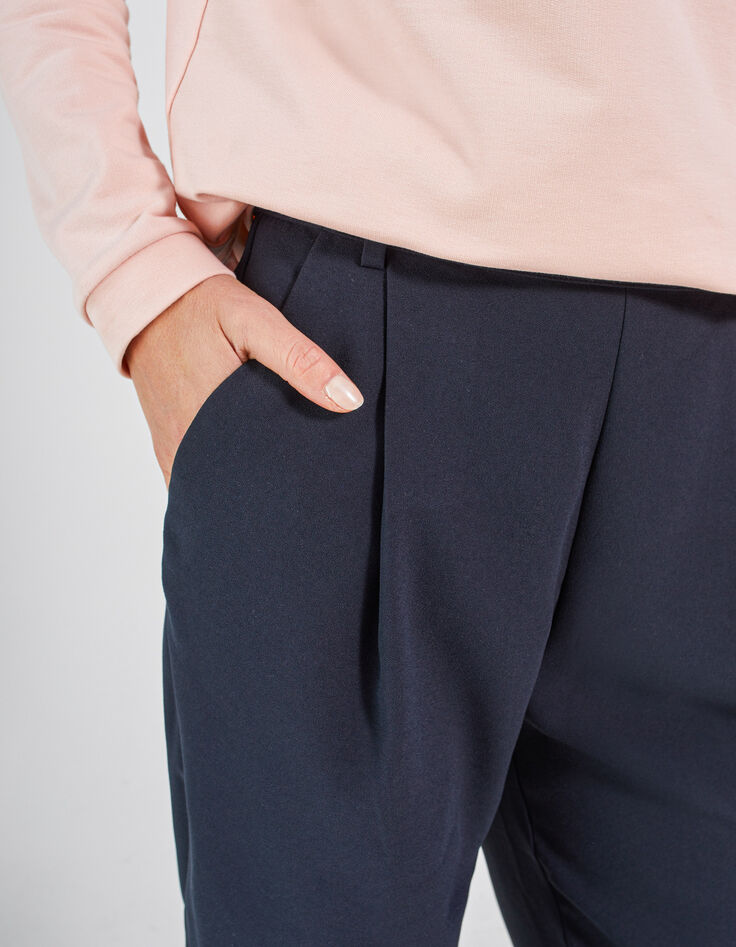 Pantalon city marine dos élastiqué I.Code-2 Pantalon city marine dos élastiqué I.Code-2