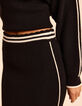 I.Code black knit sporty pencil skirt-4