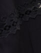 I.Code black blouse with stitched pleats and lace bands-9