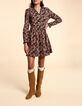 Zwarte jurk Indiase bohemian print I.Code-6