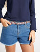 Ceinture rouge céleste en cuir à tressage chevrons I.Code-3