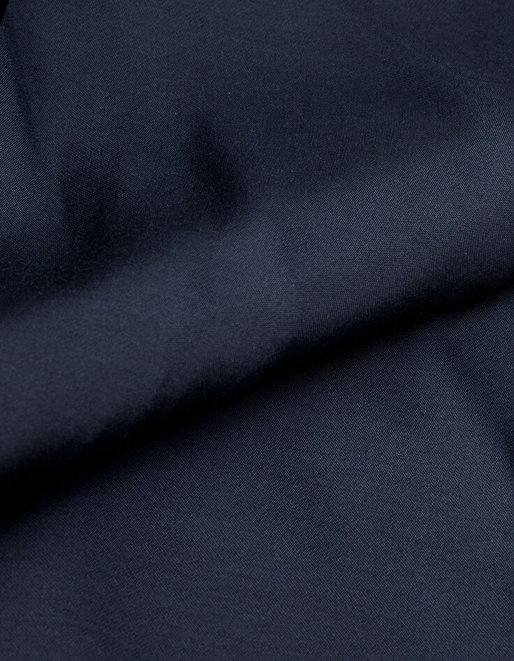 &Auml;rmelloses Oberteil f&uuml;r Damen aus Satin in Marineblau-8