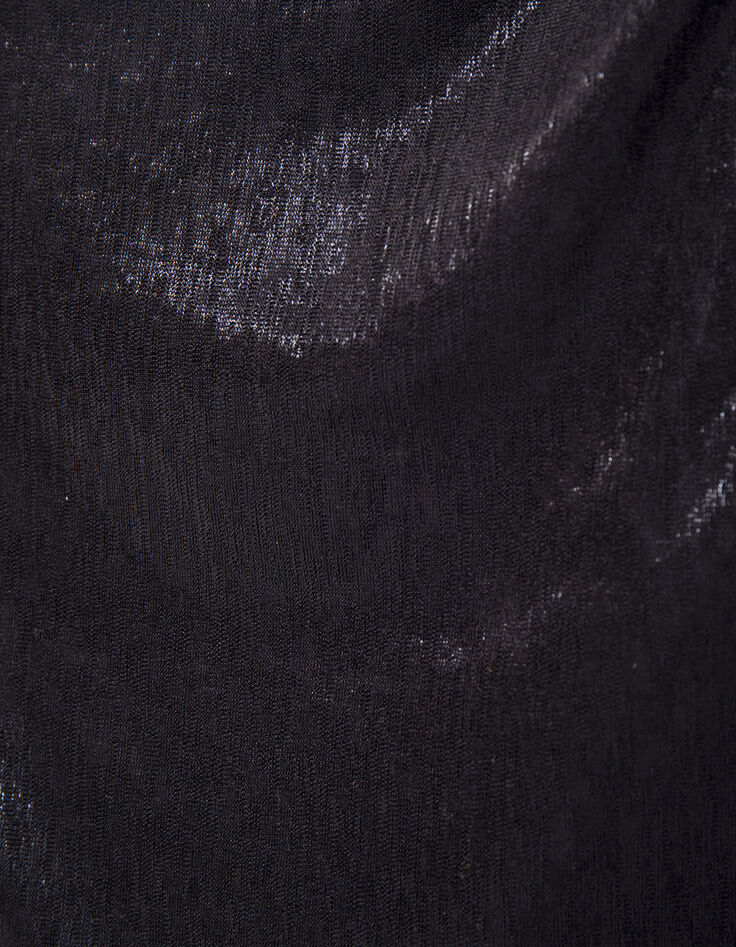 Schwarzes One-Shoulder-Damentop-7