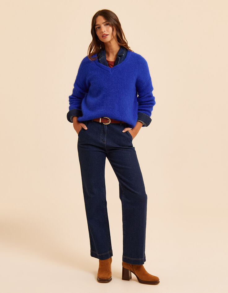 I.Code blue knit V-neck sweater Marine-7 I.Code blue knit V-neck sweater Marine-7