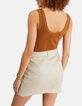 Jupe de costume beige irisé lin mélangé I.Code-3