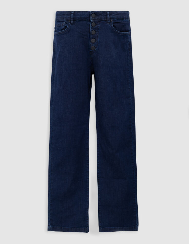 Damen Jeans gerade blau schwarz powerstretch cropped-6