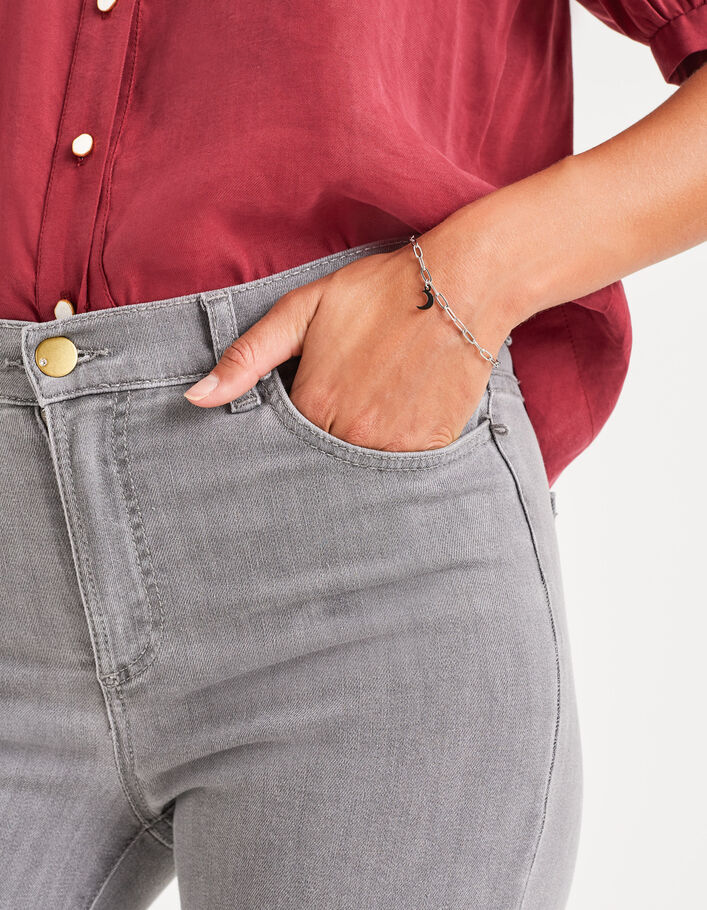 I.Code mouse grey skinny jeans with charm bracelet - I.CODE