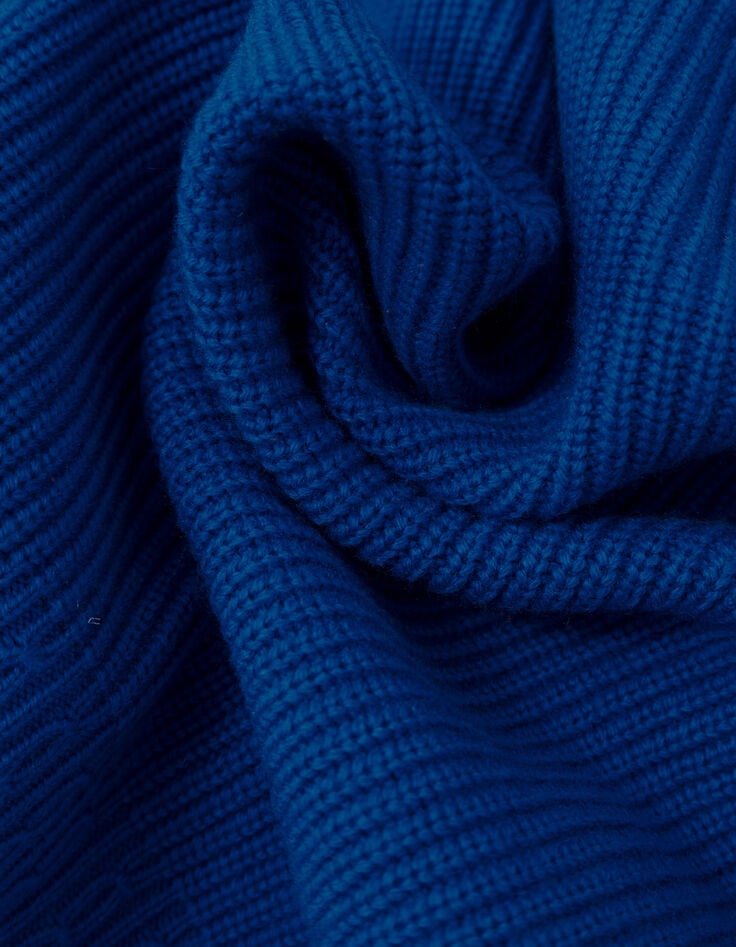 Blauw vest V-hals fantasietricot I.Code-7 Blauw vest V-hals fantasietricot I.Code-7