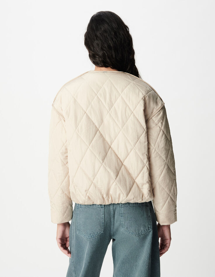 Sous-doudoune beige oversize Femme-4
