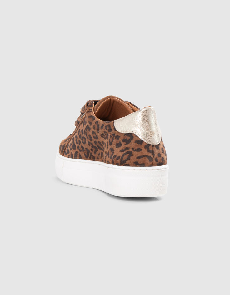 Sneakers imprim&eacute; l&eacute;opard &agrave; scratchs I.Code-4
