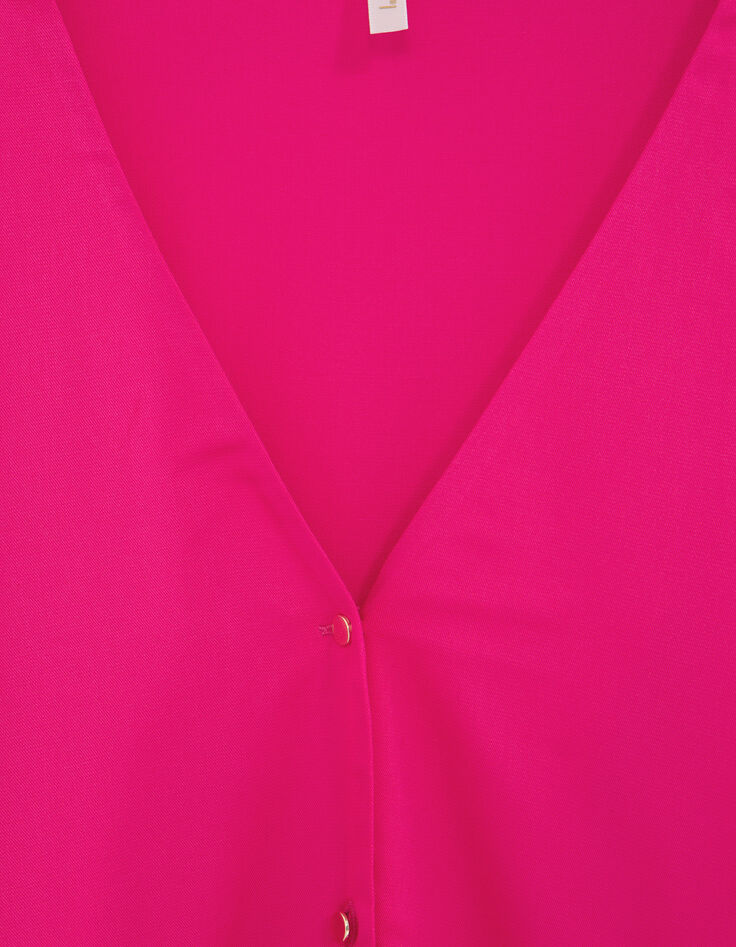 Magentarte Bluse mit Zipfelsaum i.Code-3