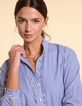 I.Code authentic blue striped shirt-5