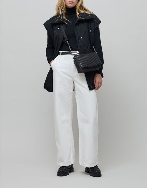 Off-White Jeans mit hoher Taille und weitem Bein f&uuml;r  - IKKS