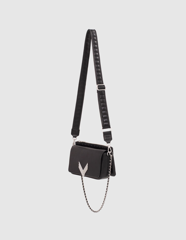 Die 111 Romy Tasche schwarz Leder metalleries silber Damen-2