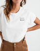 Tee-shirt neutre broderies noire poitrine I.Code-9