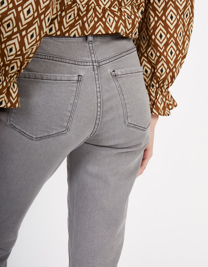I.Code grey straight jeans with embroidered pockets - I.CODE