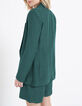 I.Code sea green polka dot and heart jacquard suit jacket-2
