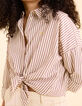 Chemise &eacute;crue ray&eacute;e dark purple brod&eacute;e c&oelig;ur I.Code-1