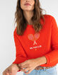 Sweat abricot à message I.Code-4