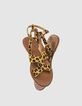 Ledersandalen mit Leopardentupfen I.Code-6