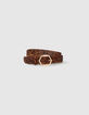 Ceinture fauve en cuir effet léopard I.Code-1