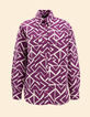 Veste violine jacquard motif graphique I.Code-6