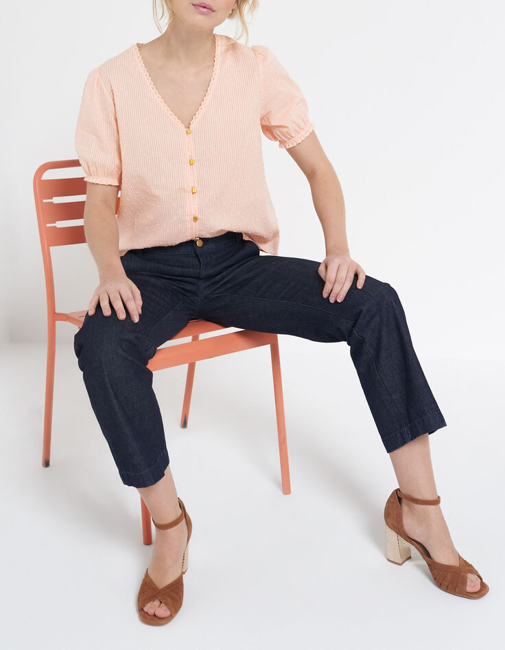 Water pink top met bloemknopen I.Code-1
