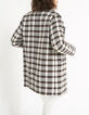 I.Code off-white check coat-3