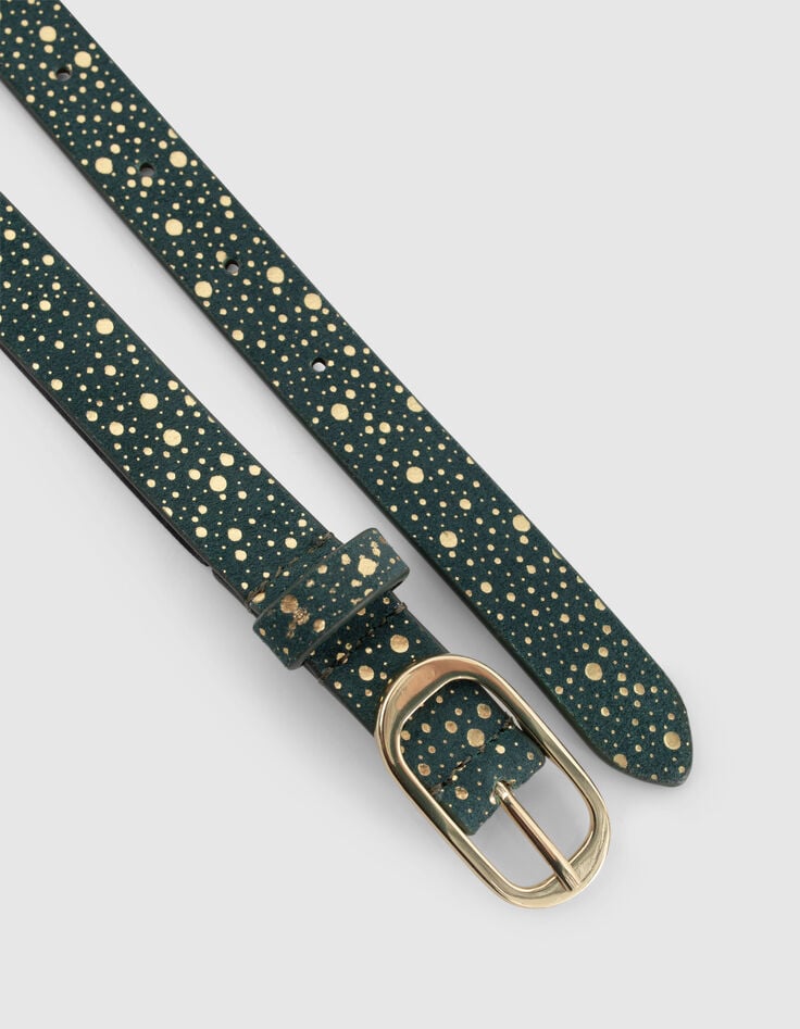 Empire Green Gürtel Veloursleder mit Gold-Muster I.Code-2 Empire Green Gürtel Veloursleder mit Gold-Muster I.Code-2