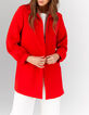 I.Code cherry non-lined coat-1