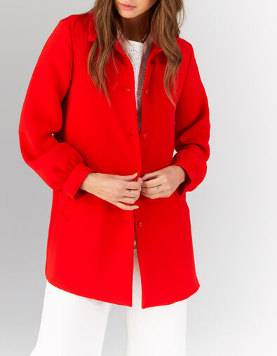 I.Code cherry non-lined coat