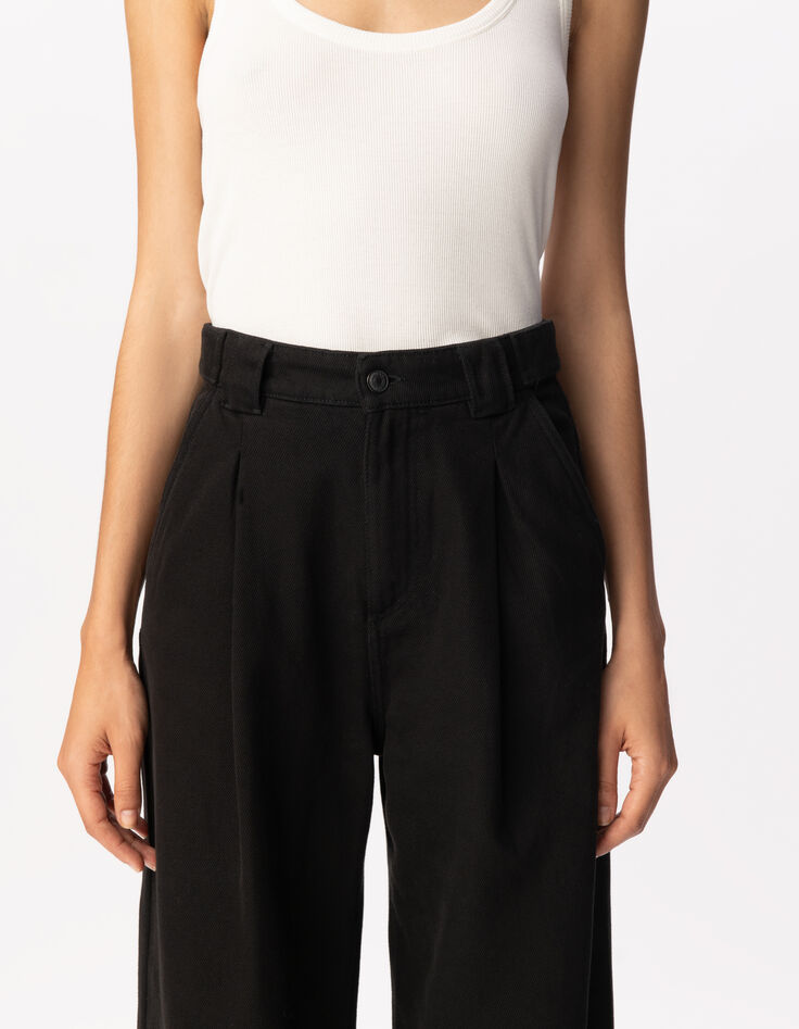 Schwarze, weite Damen-Jeans P&eacute;n&eacute;lope-7
