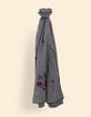 Foulard écru motif vichy broderies couleur I.Code-1