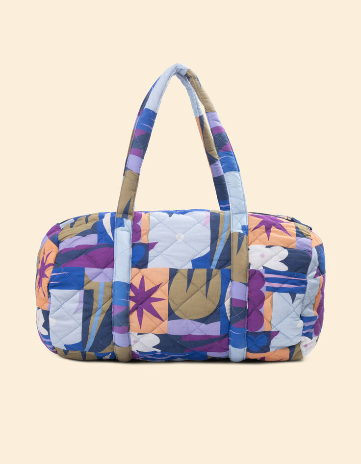 Sac beige visuel floral graphique I.Code x THE FEEBLES-4